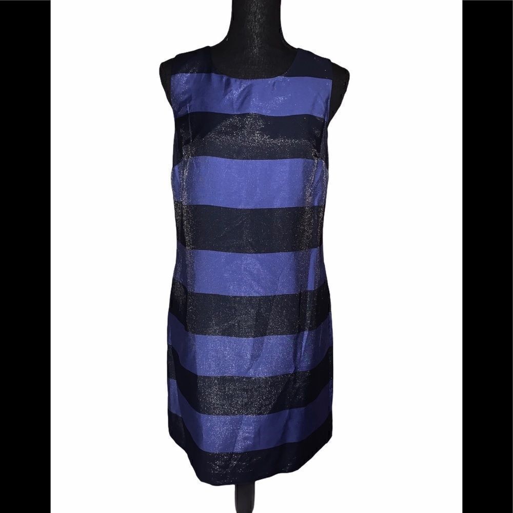 Banana Republic Stripe Sleeveless Shift Dress